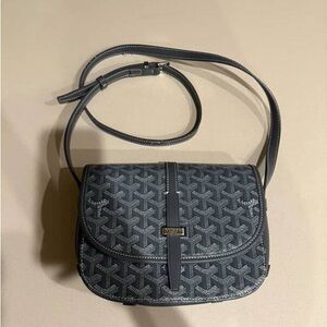Goyard Belvédère PM Messenger Bag - Grey Goyardine Canvas, Very Good Condition